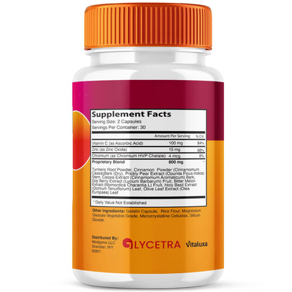 (2 Pack) Glycetra Capsules, Glycetra Blood Support Supplement Advanced Formula Premium Blend All Natural Balance Flow, Glicetra Pills Maximum Strength Glycogen Support Health Wellness Review (120 Ct) - Maple Wellness Supplements