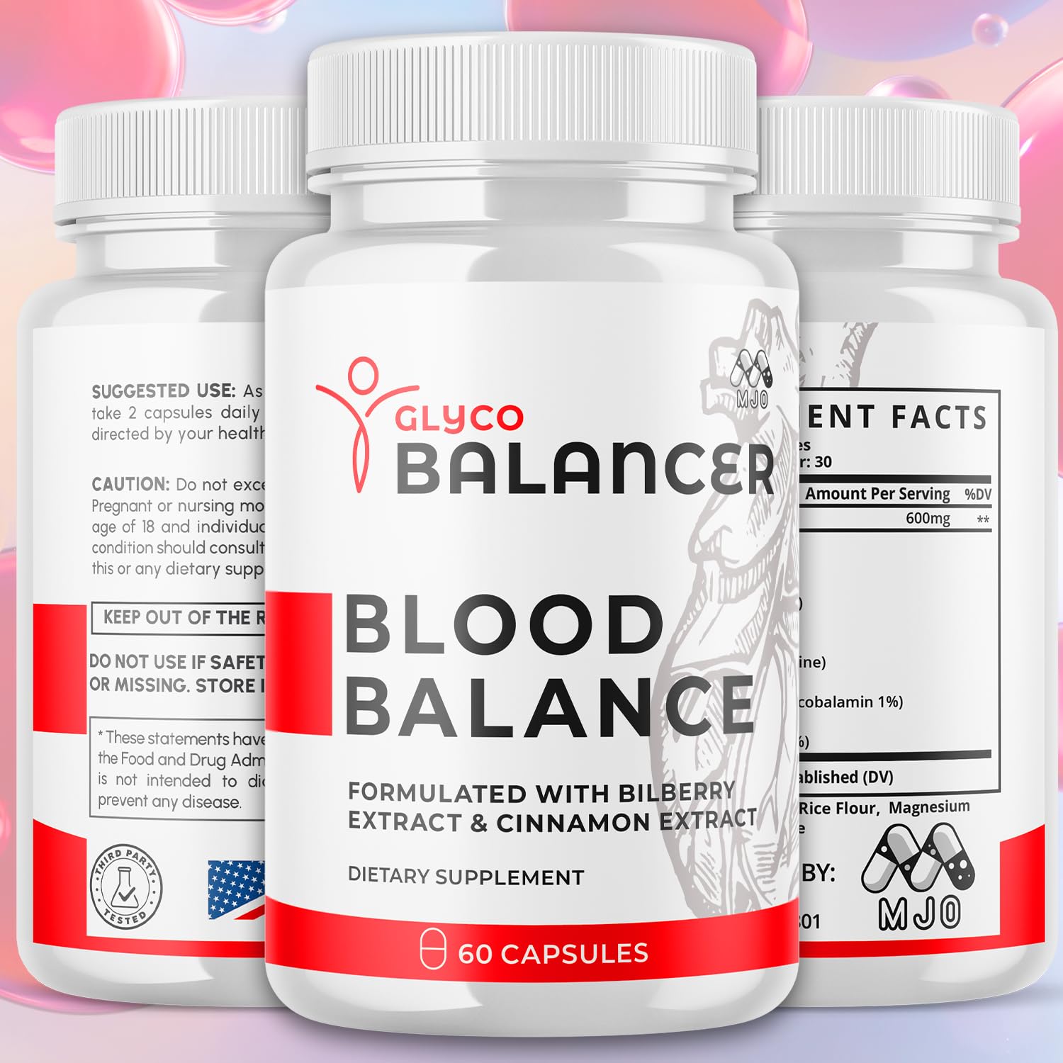(2 Pack) Glyco Balancer Capsules, Official GlycoBalancer Health Support Pills with All Natural Ingredients, Glyco Balancer Advanced Health Support with Premium Vitamins for Women & Men (120 Capsules) - Maple Wellness Supplements