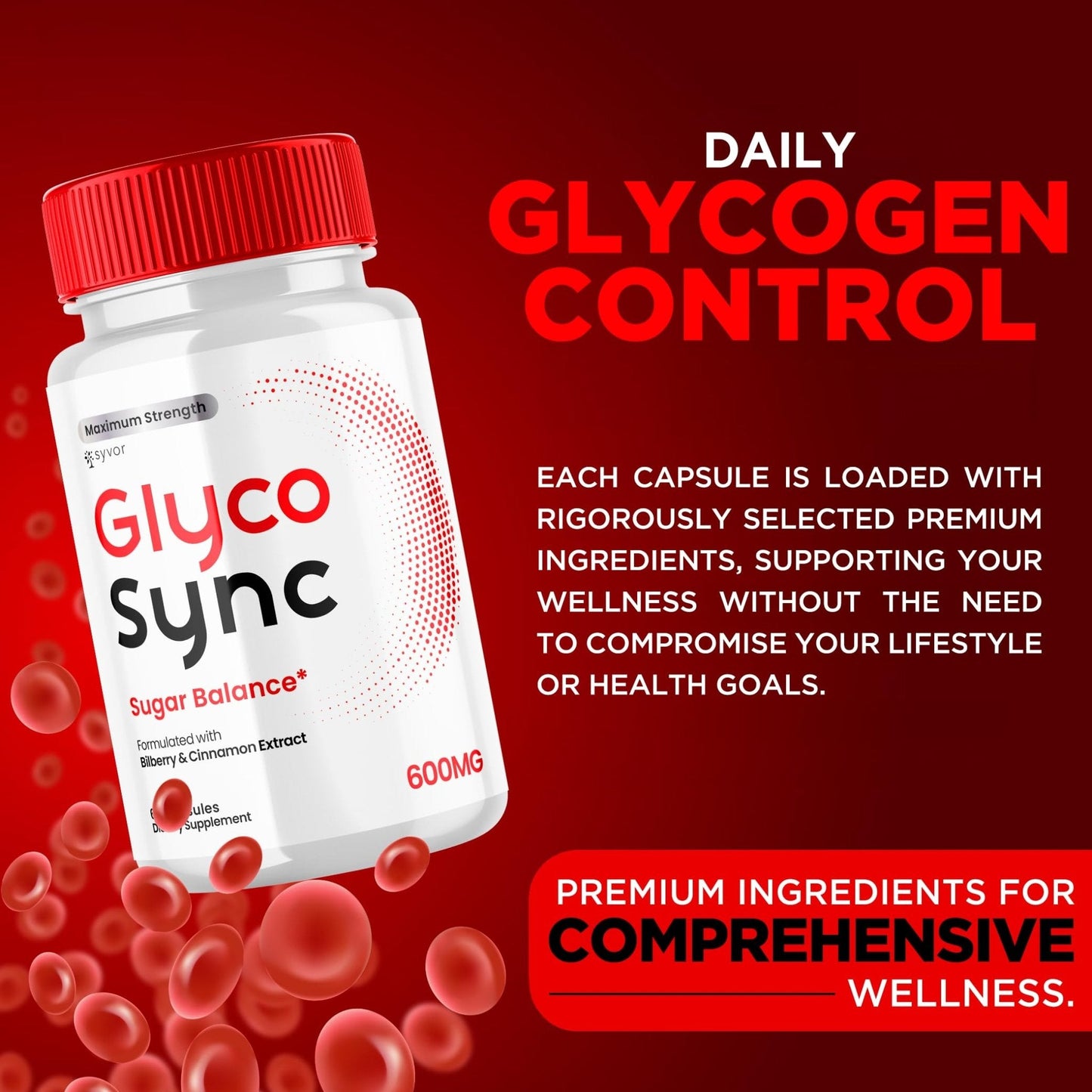 (2 Pack) Glyco Sync Capsules, Official Glyco Sync Balance Pills with All Natural Ingredients, Advanced Formula GlycoSync Joint Health and Wellness Support Max Strength for Men & Women (120 Capsules) - Maple Wellness Supplements