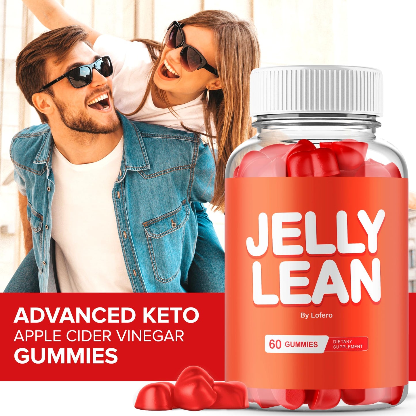 (2 Pack) Jelly Lean Gummies, JellyLean Gummys Loss Support Formula, Premium All-Natural Ingredients Advanced Maximum Strength for Overall Health & Wellness Supplement - Maple Wellness Supplements