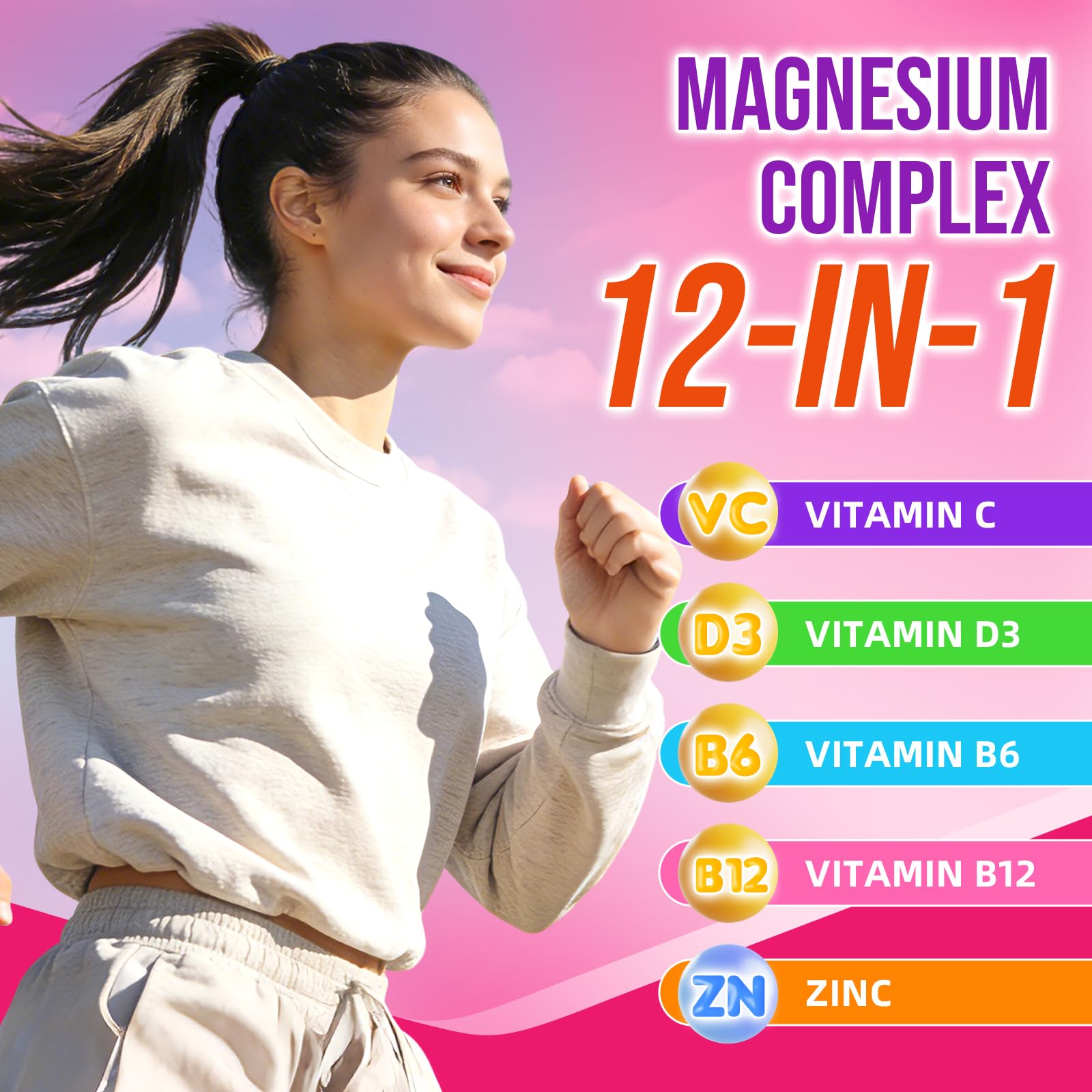 2 Pack Magnesium Complex Gummies – with 12 Forms of Magnesium Plus Vitamins B6, B12 & C. Vegan Strawberry Gummies to Support Mood, for Adults, 120 Count - Maple Wellness Supplements
