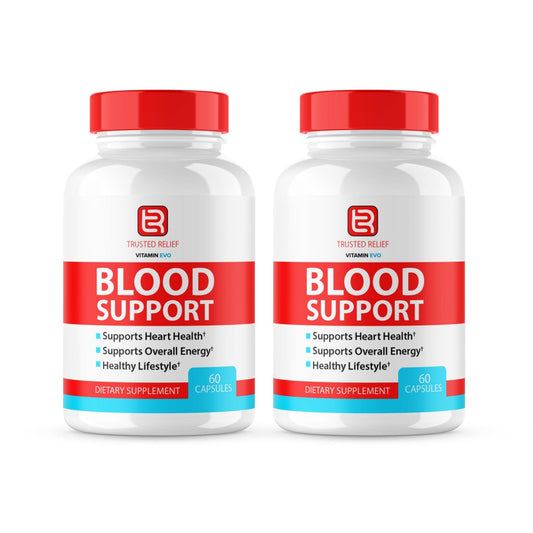 (2 Pack) Trusted Relief Blood Support Capsules, Trusted Relief Advanced Strength Glycogen Reviews Healthy Levels Support Supplement, TrustedRelief Maximum Blood Support Formula Supplement (120 Caps) - Maple Wellness Supplements