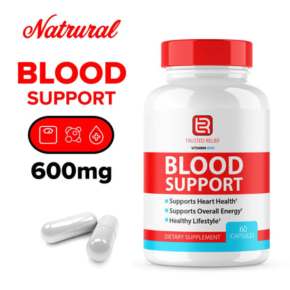 (2 Pack) Trusted Relief Blood Support Capsules, Trusted Relief Advanced Strength Glycogen Reviews Healthy Levels Support Supplement, TrustedRelief Maximum Blood Support Formula Supplement (120 Caps) - Maple Wellness Supplements