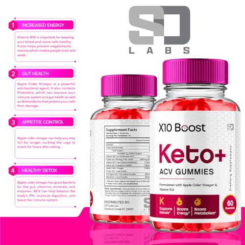 (2 Pack) X10 Boost Keto ACV Gummies Advanced Weight Loss, X10 Boost Keto - Maple Wellness Supplements