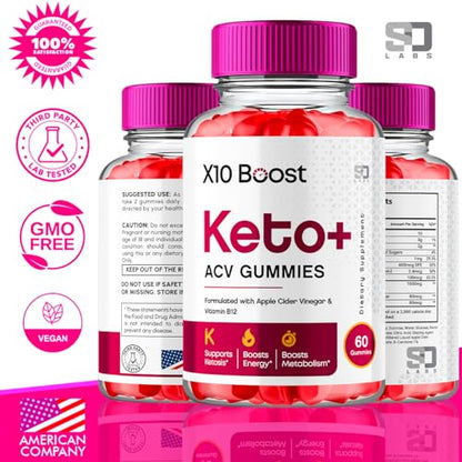 (2 Pack) X10 Boost Keto ACV Gummies Advanced Weight Loss, X10 Boost Keto - Maple Wellness Supplements