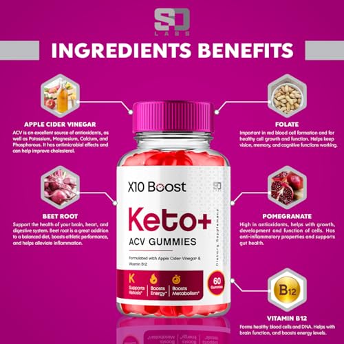(2 Pack) X10 Boost Keto ACV Gummies Advanced Weight Loss, X10 Boost Keto - Maple Wellness Supplements