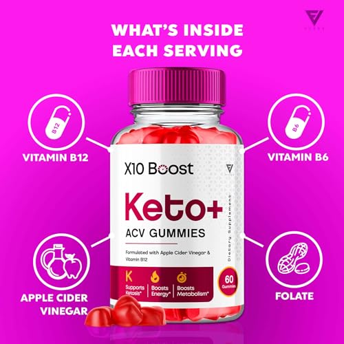 (2 Pack) X10 Boost Keto ACV Gummies, X10 Keto Boost Gummies Advanced Weight Loss - Maple Wellness Supplements