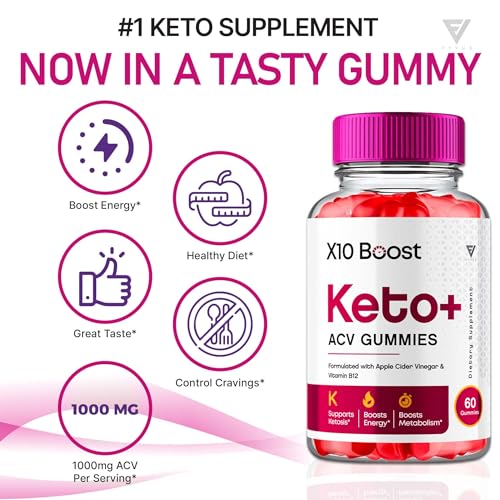 (2 Pack) X10 Boost Keto ACV Gummies, X10 Keto Boost Gummies Advanced Weight Loss - Maple Wellness Supplements