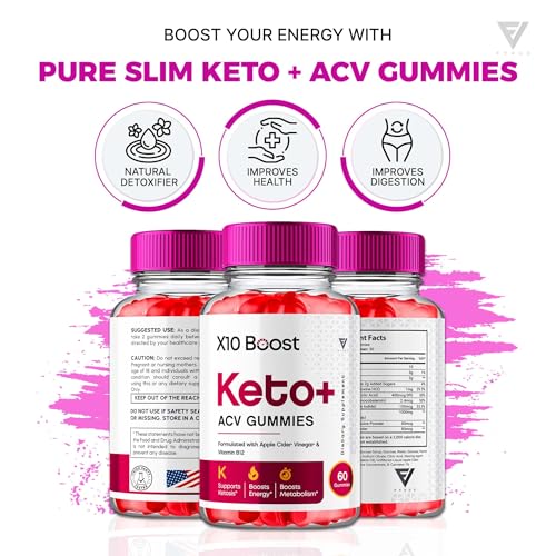(2 Pack) X10 Boost Keto ACV Gummies, X10 Keto Boost Gummies Advanced Weight Loss - Maple Wellness Supplements