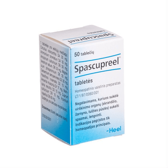 2 x 50 Spascupreel 100 Tablets. Homeopathic - Digestive Organ Spasms - Maple Wellness Supplements