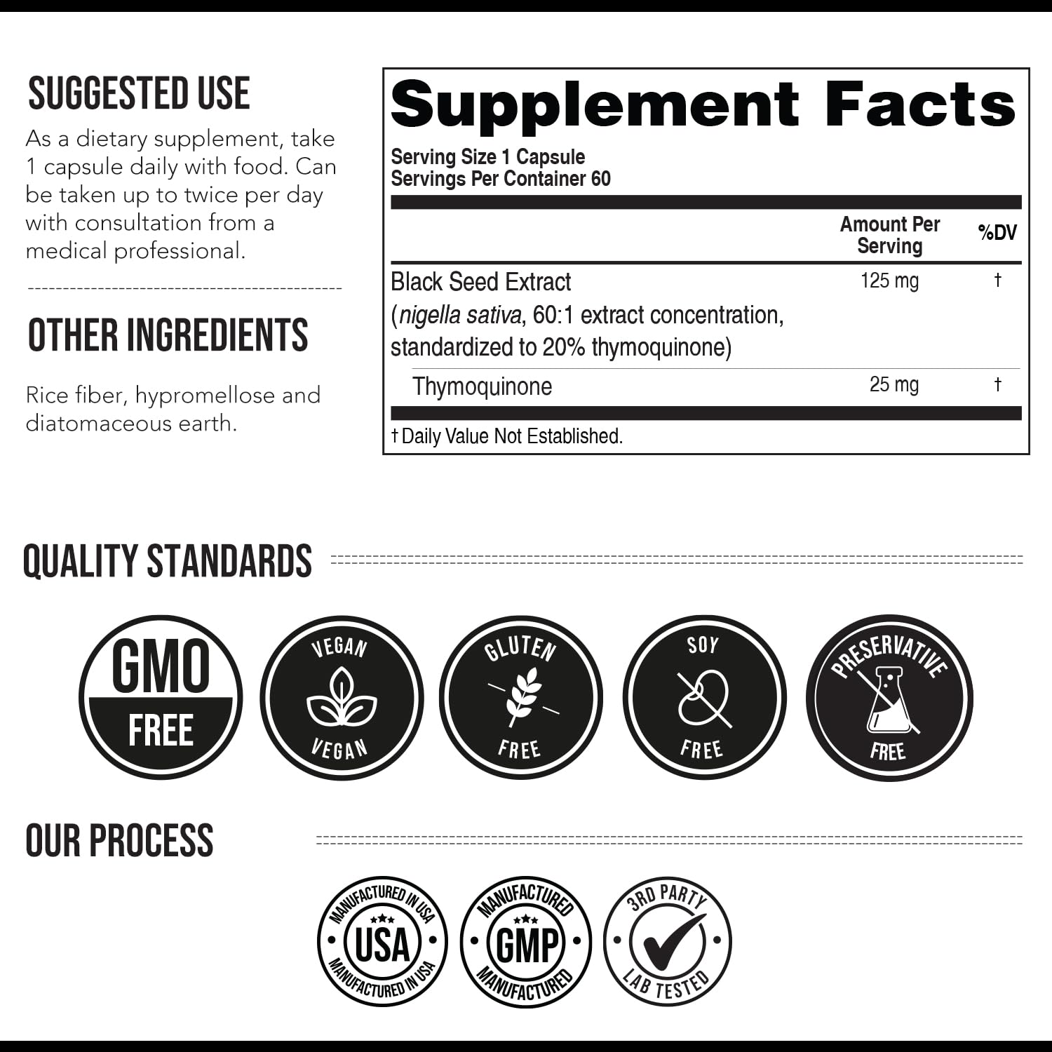 20% Thymoquinone Black Seed Extract Capsules - TQ-Advanced 4X®: Potent Thymoquinone Concentration Available - 60:1 Concentrate from Nigella Sativa - Maple Wellness Supplements