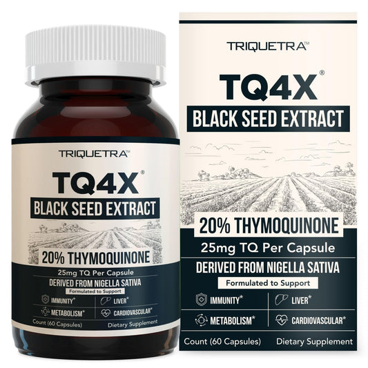 20% Thymoquinone Black Seed Extract Capsules - TQ-Advanced 4X®: Potent Thymoquinone Concentration Available - 60:1 Concentrate from Nigella Sativa - Maple Wellness Supplements