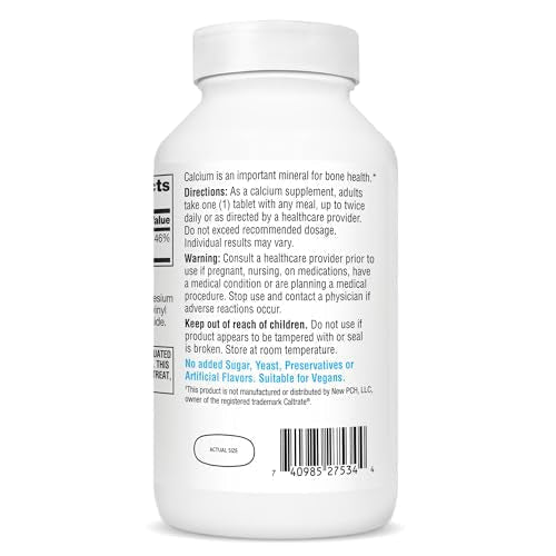 21st Century Calcium 600 mg Supplement (400 Tablets), Vegan-Friendly Bone Strength Calcium Supplement, Non-GMO & Gluten-Free Calcium Carbonate, - Maple Wellness Supplements
