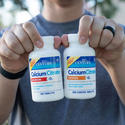 21st Century Calcium Citrate + D3 Petites Coated Tablets 200 ea - Maple Wellness Supplements