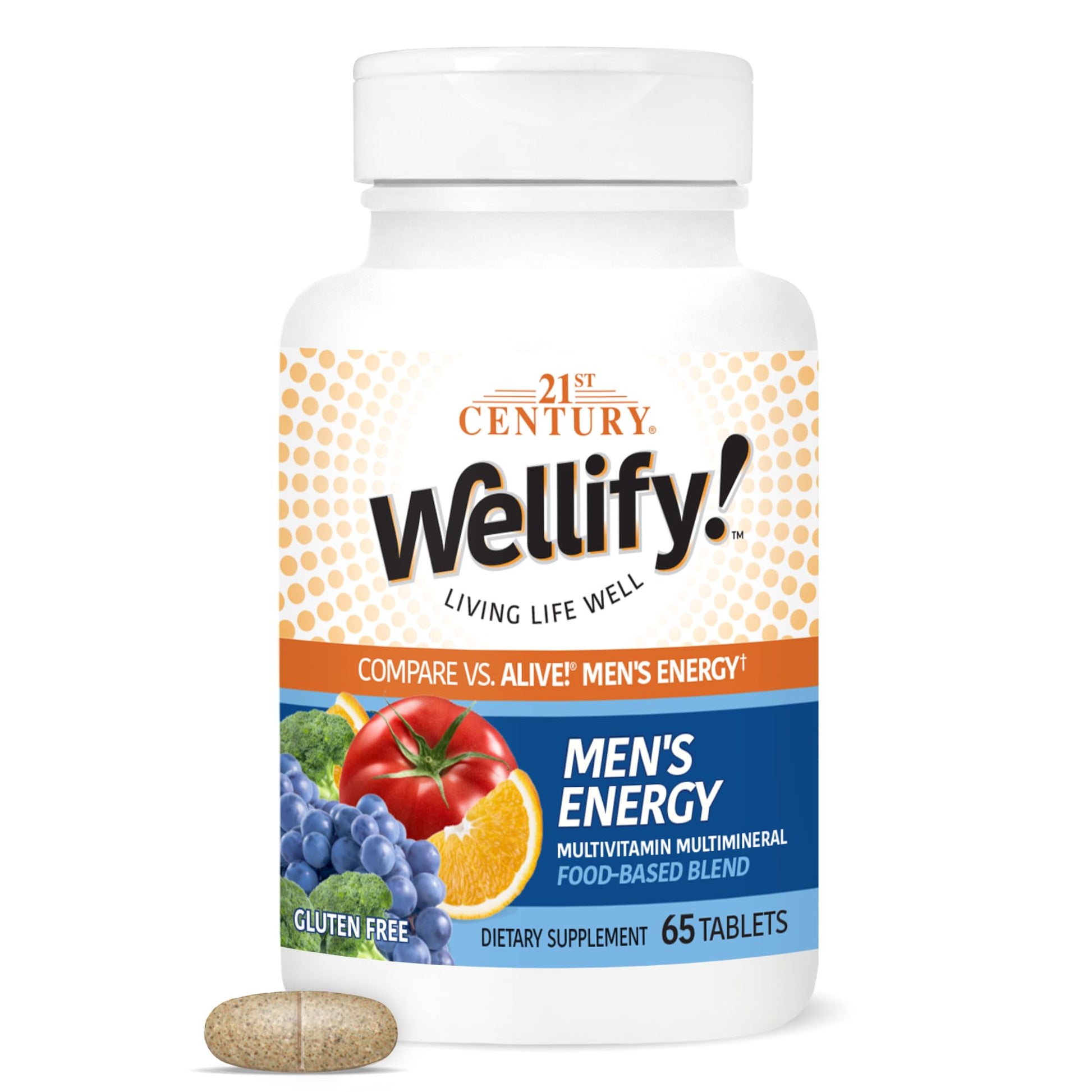21st Century Wellify Men's Energy Multivitamins with Minerals, 65 Count - Maple Wellness Supplements