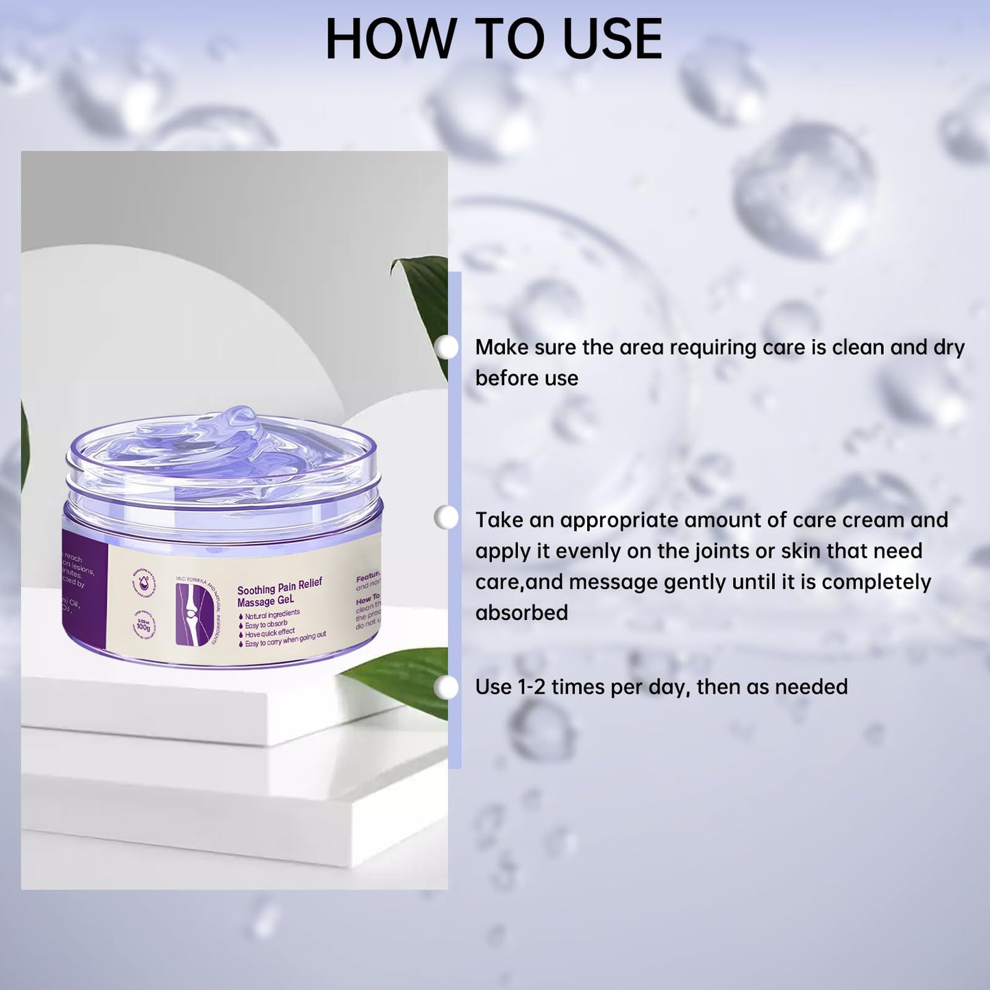 2PCS Kresin Joint Pain Gel Purple Gel,Soothing Pain Relief MassageGel,Purple Joint Repair Cream,Effective Soothesfor Back, Neck, Hands, and Feet - Maple Wellness Supplements