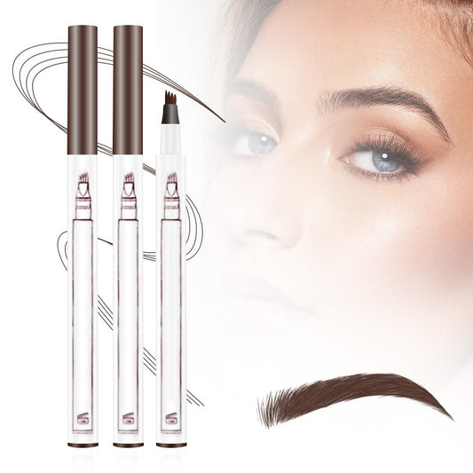2PCS New Waterproof Brow Pencil with Micro-Fork Tip, 3D Magic Eyebrow Pencil 4-Head Split Waterproof Long-lasting,Fine Stroke Eyebrow Pen Makeup Eyebrow Pencils Stay on All Day (Brown) - Maple Wellness Supplements