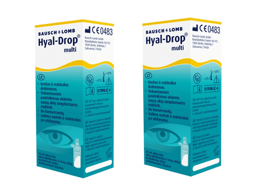 2pcs/20ml Hyal Multi Eye Drops/Tired,Red and Dry Eyes,Moisturizes,Soothes - Maple Wellness Supplements