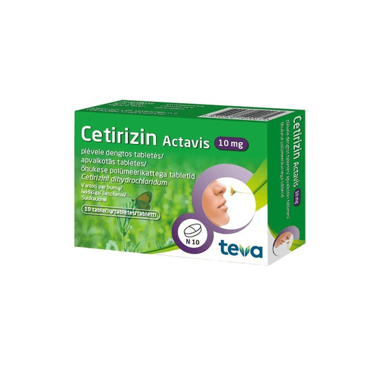 2x CETIRIZIN Actavis 10mg Tablets 10s - Seasonal Allergic Rhinitis - Maple Wellness Supplements