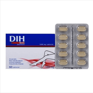 2x DIH MAX Comfort 1000mg 60 Tabs Diosminum - leg swelling, varicose 120 Tabs - Maple Wellness Supplements