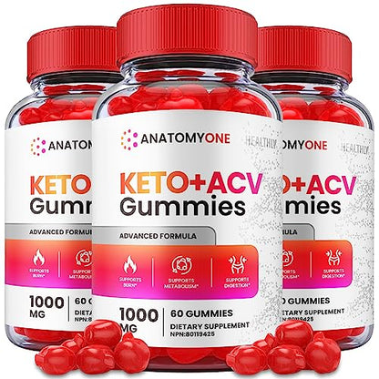 (3 Pack) Anatomy One Keto Gummies, Anatomy One Keto Acv Gummies, Anatomyone Keto - Maple Wellness Supplements