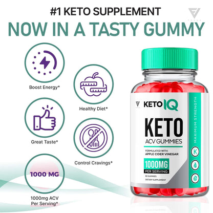 (3 Pack) Keto IQ KetoIQ Keto ACV Gummies, Keto IQ ACV Gummies Advanced Weight Loss - Maple Wellness Supplements