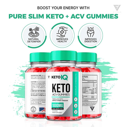 (3 Pack) Keto IQ KetoIQ Keto ACV Gummies, Keto IQ ACV Gummies Advanced Weight Loss - Maple Wellness Supplements