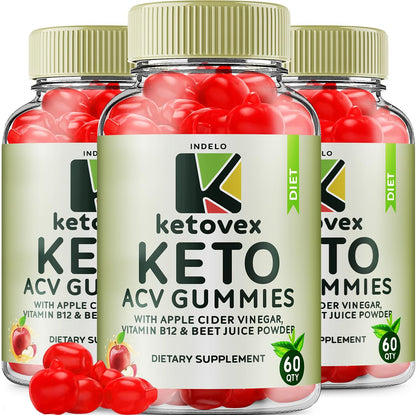 (3 Pack) Ketovex Keto BHB Gummies Advanced Formula, Ketovex BHB Weight Management ACV Gummies Reviews, Ketovex ACV Keto Vex BHB Gummy Gomitas Ketosis, Ketovex Gummies, B12 (180 Gummies) - Maple Wellness Supplements