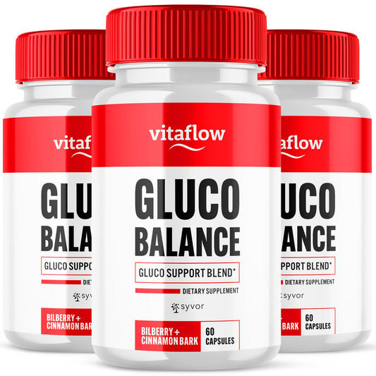 (3 Pack) Vitaflow Balance Support Supplement Capsules, Official VitaFlow Support Supplements Pills with All Natural Premium Ingredients, Vita Flow Advanced Glyco Balance for Men & Women (180 Capsules) - Maple Wellness Supplements