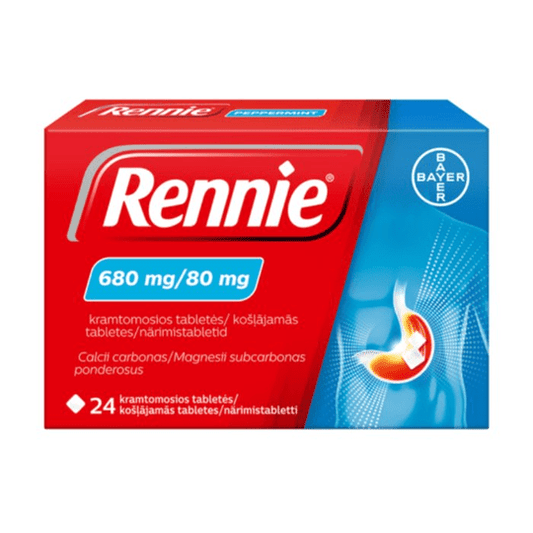 3 pack/72 Tablets Rennie (680 mg/80 mg) Heartburn & Indigestion Relief - Maple Wellness Supplements