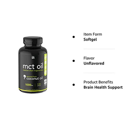Sports Research Keto MCT Oil Capsules derived from Coconut Oil | Keto Fuel for The Brain Sports ResearchBuy Supplements Australia
