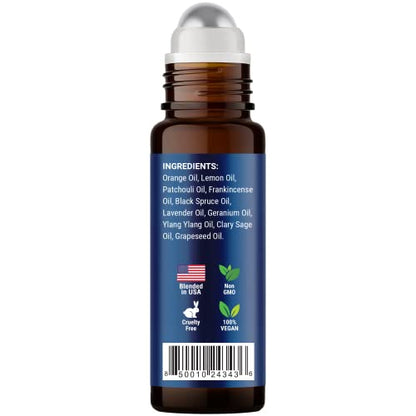 Stress Ease Essential Oil Roll On Blend 10ml - Natural Stress Relief Essential Oils Roll Nexon BotanicsBuy Supplements Australia