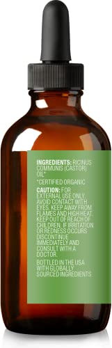 Cliganic Organic Castor Oil, 100% Pure (2oz with Eyelash Kit) - For Eyelashes, Eyebrows, Hair & Skin CliganicBuy Supplements Australia