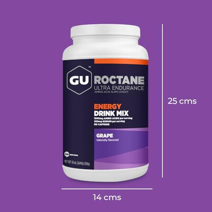 GU Energy Roctane Ultra Endurance Energy Drink Mix, 3.44-Pound Jar, Grap