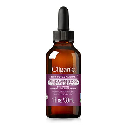 Cliganic Organic Pomegranate Seed Oil, 100% Pure - For Face, Skin | Natural Cold Pressed Unrefined CliganicBuy Supplements Australia