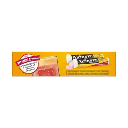 Vitamin C 1000mg (per serving) - Airborne Very Berry Effervescent Tablets (36 count in a box), Gluten-Free Immune Support Supplement, With Vitamins A C E, ZINC, Selenium, Echinacea & Ginger AirborneBuy Supplements Australia