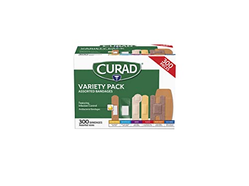 Curad Assorted Bandages Variety Pack 300 Pieces, Including Antibacterial CuradBuy Supplements Australia