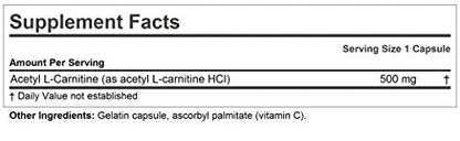 ANDREW LESSMAN Acetyl L-Carnitine 500 mg - 60 Capsules - Support for Nervous System ANDREW LESSMANBuy Supplements Australia