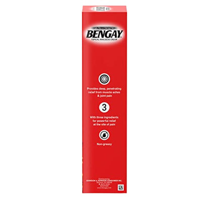 Bengay Ultra Strength Topical Pain Relief Cream, Non-Greasy Topical Analgesic for Minor Arthritis, Muscle, Joint and Back Pain, Camphor, Menthol and Methyl Salicylate, 4 OZ BengayBuy Supplements Australia