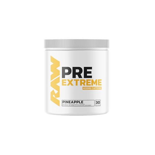 RAW Pre Extreme Pre Workout Powder (Pineapple, 30 Servings (Pack of 1))