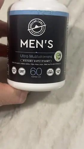 Stellar Labs Men's Low FODMAP Vegan Daily Multivitamin, No Iron | Easy On Sensitive Stomachs, Easy to Swallow Vitamins | Stellar LabsBuy Supplements Australia