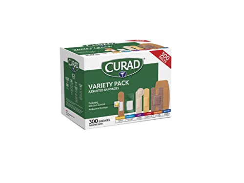 Curad Assorted Bandages Variety Pack 300 Pieces, Including Antibacterial CuradBuy Supplements Australia