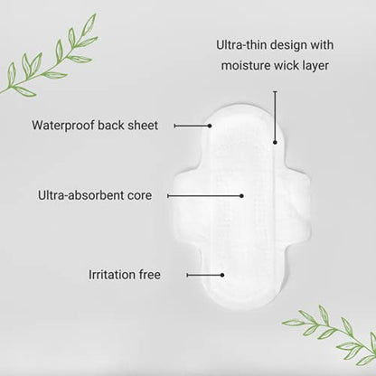 Veeda Ultra-Thin Absorbent Day Pads with 100% Natural Cotton Top Sheet are Always Chlorine VeedaBuy Supplements Australia