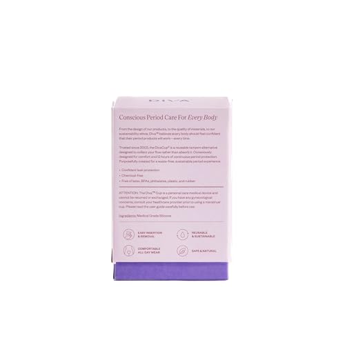 DivaCup - BPA-Free Reusable Menstrual Cup - Leak-Free Feminine Hygiene - Tampon and Pad DivaCupBuy Supplements Australia
