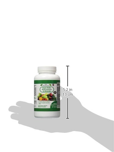 Pure Heathland Non-GMO Super Daily Multivitamin for Adults – 42 Natural Fruits & Vegetables Blend with 21 Essential Vitamins & Minerals – Vegan Coating Tablets, 90 Count, Made in USA Pure HealthlandBuy Supplements Australia