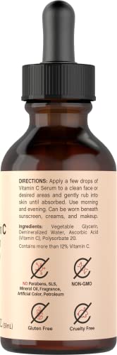 Vitamin C Serum for Face | 2 oz | Brightening Serum for Dark Spots | Paraben & SLS Free CoeraBuy Supplements Australia