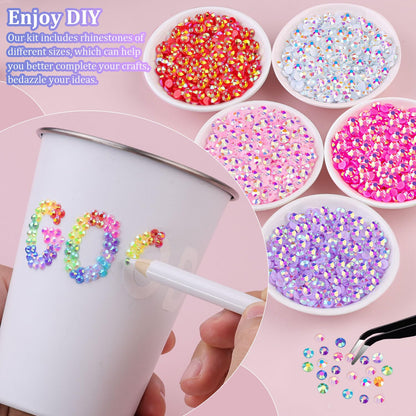 34000Pcs Resin Jelly Rhinestones for Bedazzling, Multicolor 3mm Flatback Gems - Maple Wellness Supplements