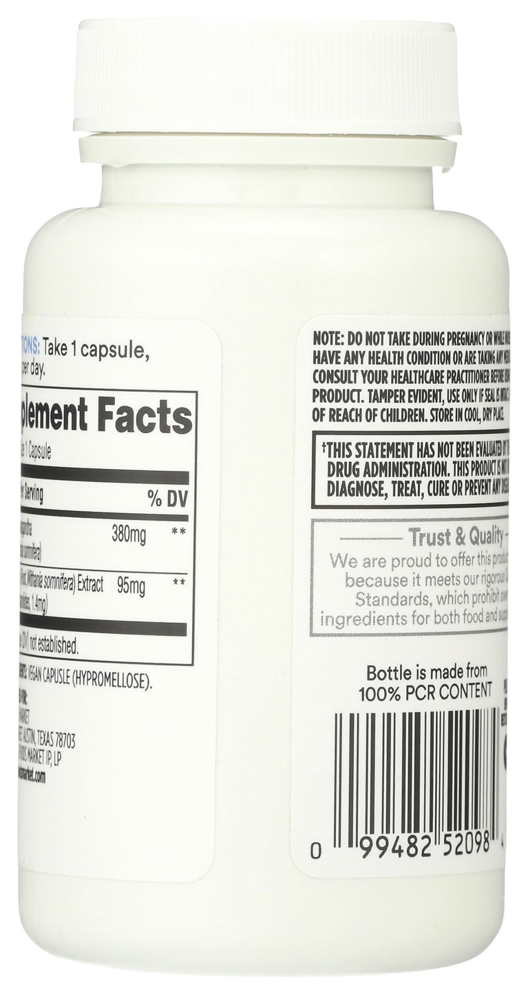 365 By Whole Foods Market, Ashwagandha, 60 Count - Maple Wellness Supplements