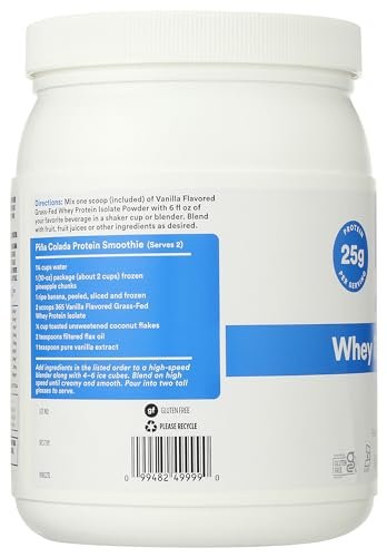 365 by Whole Foods Market, Vanilla Whey Protein Isolate, 15.9 Ounce - Maple Wellness Supplements