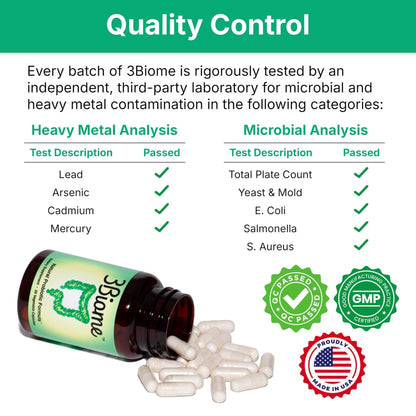 3Biome - Natural Probiotic Supplement - Non-GMO, Vegan, Gluten-Free - Maple Wellness Supplements